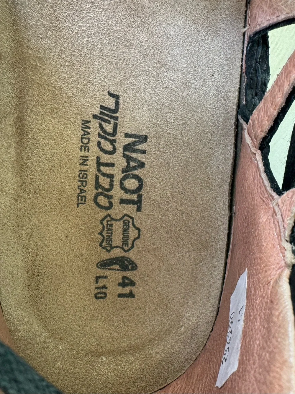 Naot Yarrow Sandals black leather comfort made in Israel 10, 10.5